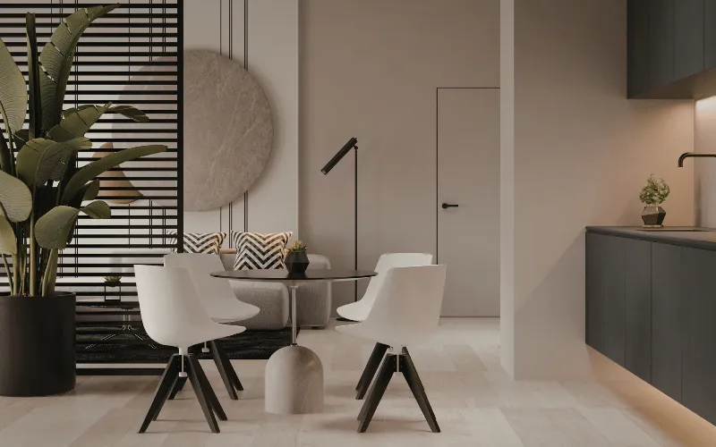 ديكور صالة صغيرة مفتوحة: 8 خطوات تحول المساحة إلى فضاء مميز 4 3 1 11zon 8