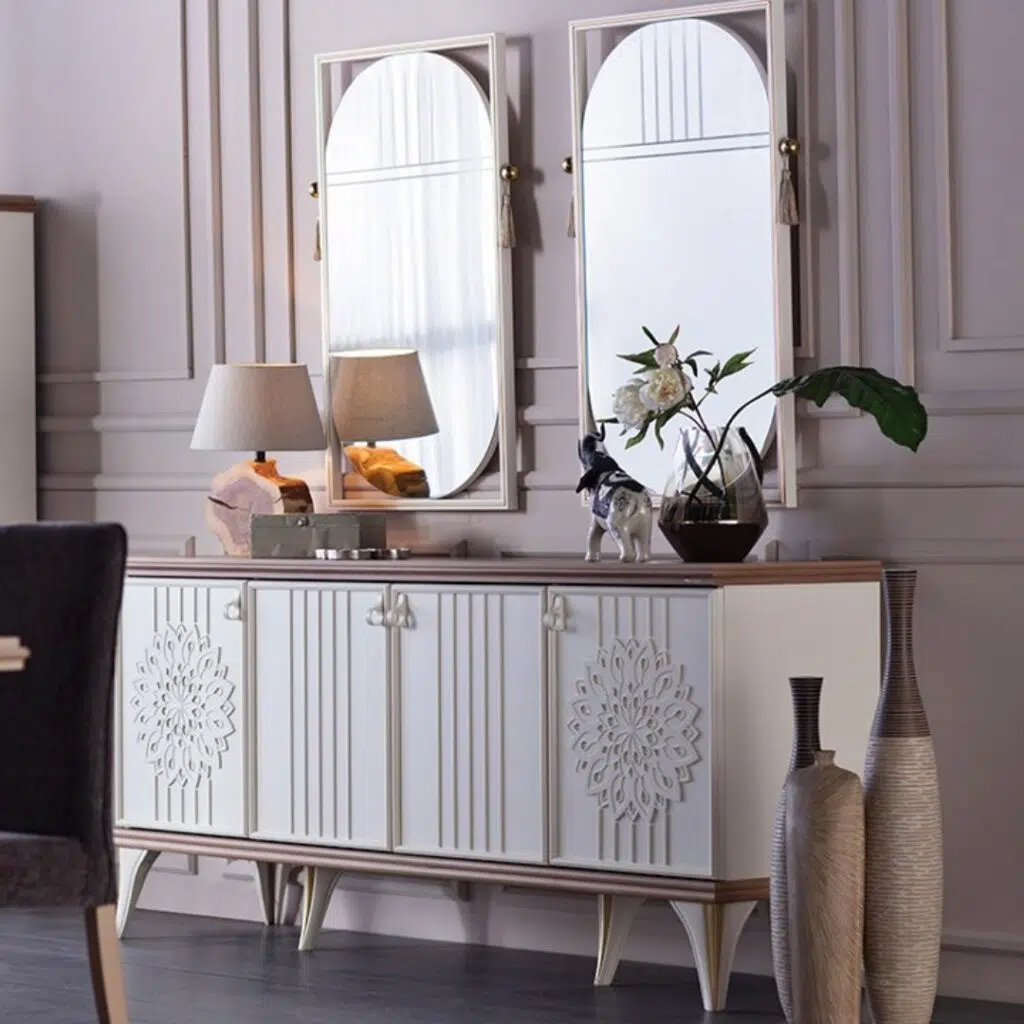 أفضل النصائح لاختيار اشكال مرايات بوفيه مودرن 22 BUFFET MIROIR LUIS GRIS 10 11zon