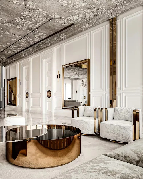 أحدث ديكورات فلل داخلية فخمة لهذا العام 20 conception salon foyer luxe 815143 792 21 11zon