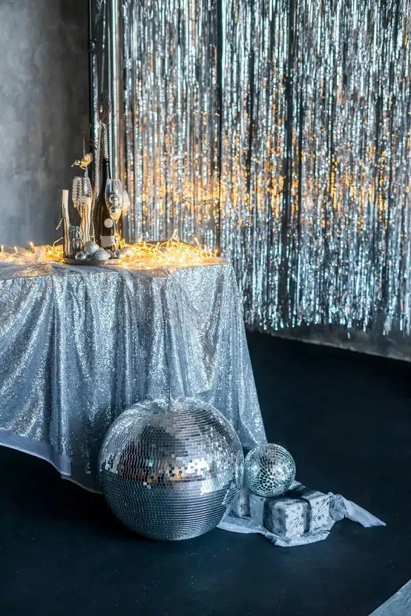 rideau de lumiere frange en feuille d argent shimmer fete anniversaire noel nouvelle annee brillant rideaux tinsel pour 263256766 21